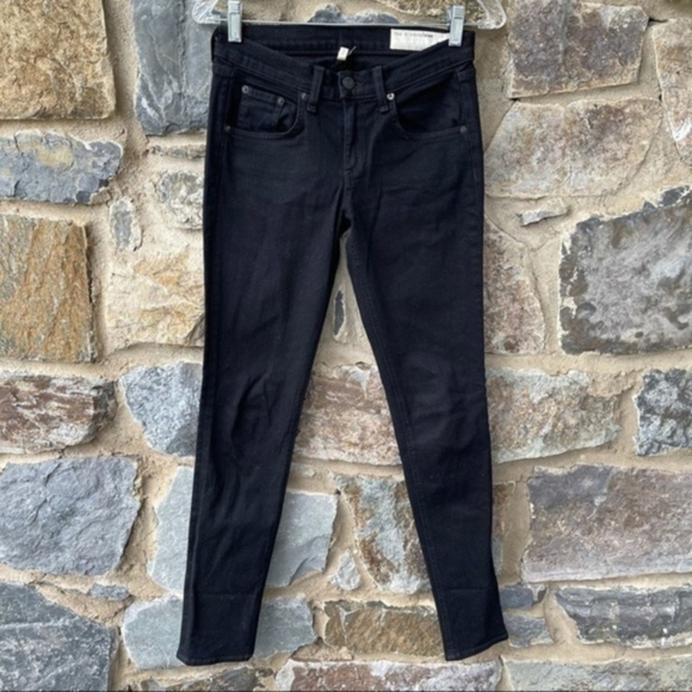 Rag & bone high rise skinny black jeans size 25